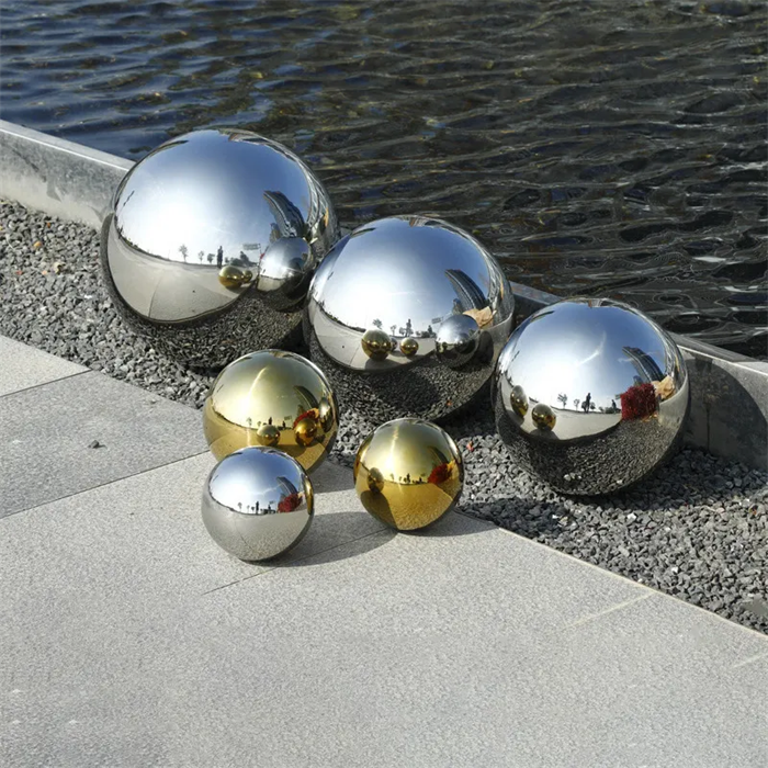 China Factory Wholesale 600 mm 304 Stainless Steel Gazing Sphere Garden Hollow Balls