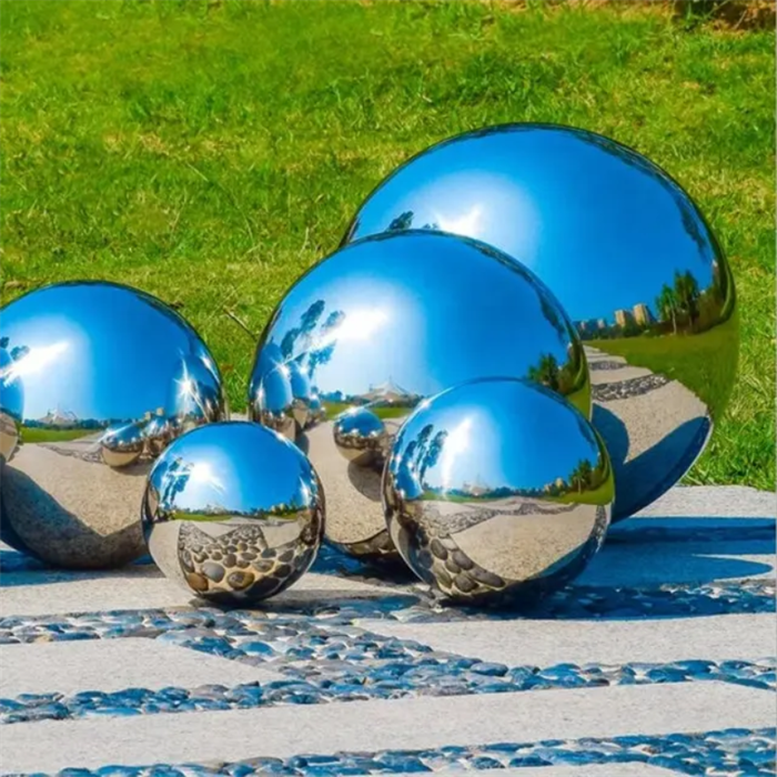 China Factory Wholesale 600 mm 304 Stainless Steel Gazing Sphere Garden Hollow Balls