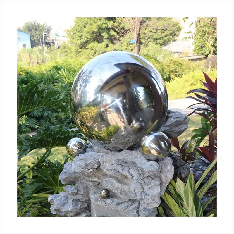 High Quality 304 316 430 Outdoor Garden Modern Mirror Polishing Metal Sphere Stainless Steel Ball