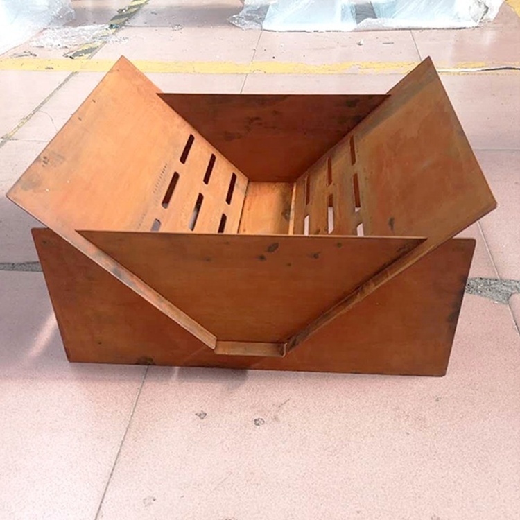 Patio Camping Wood Burning Corten Steel Outdoor Fire Pit