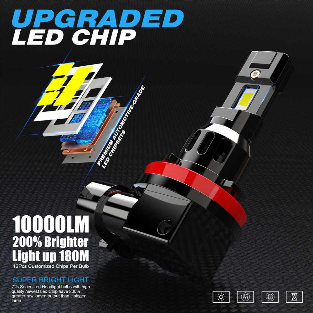 TF150 H1 H4 Led headlights H11 9005 high bright canbus waterproof imported 3075 Chip headlight bulb 6000k 12v auto lamp