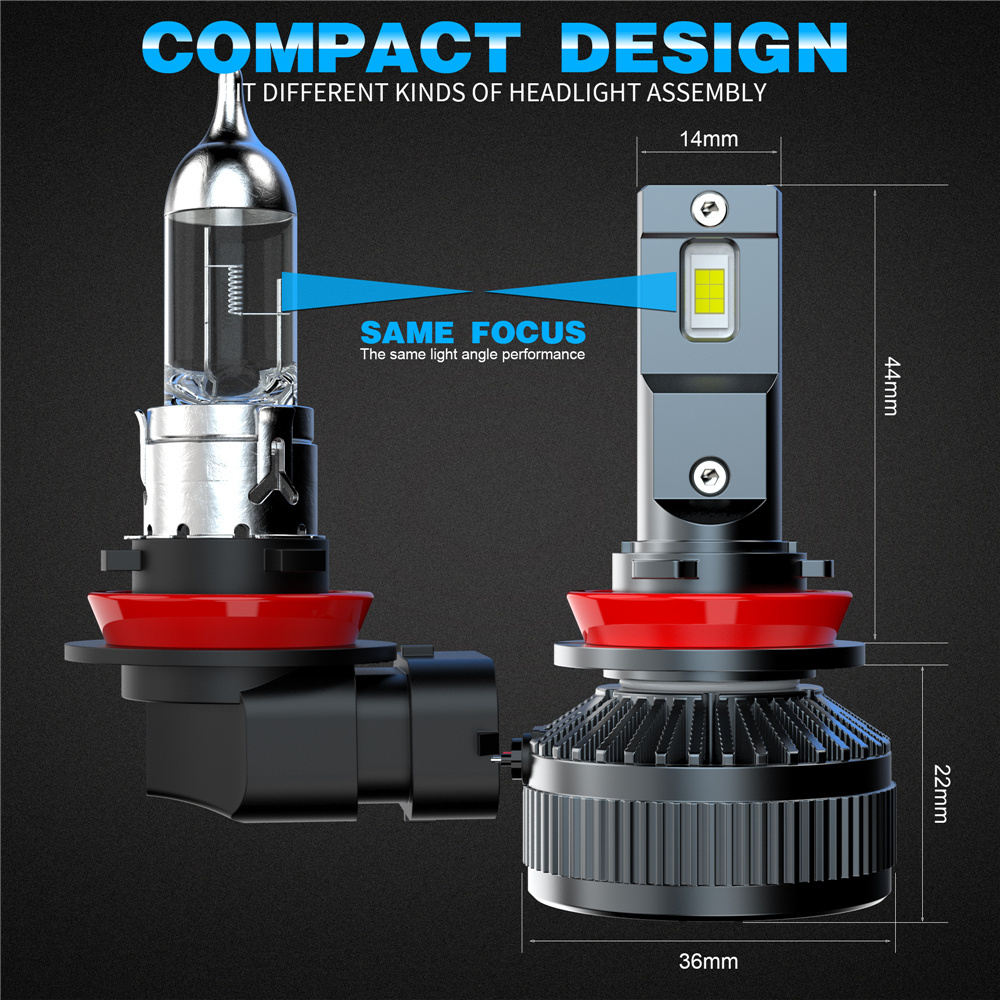 Homglight 200W 40000 Lumens H7 12V Led Headlamp H11 Car Headlight light bulb Canbus CSP Led H4 24V Led Headlights 4300K