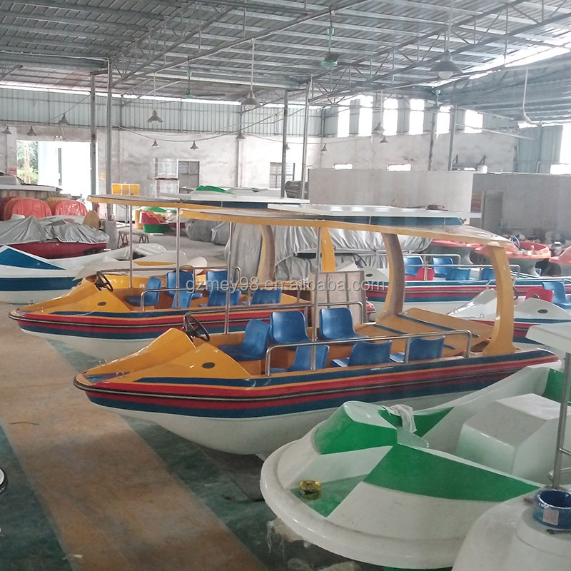 Solar electric boat for 6 person fiberglass boat factory direct environmentally friendly solar boat for water park