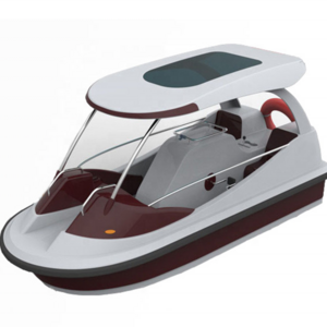 fiberglass pedal boats for kids 4 person in water park M-076 electric play equipment water boat