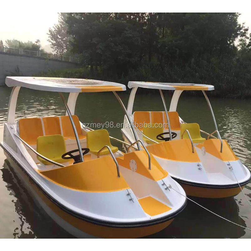 solar fiberglass electric boat for water park amusement sports equipment solar panel powered boat environmentally friendly