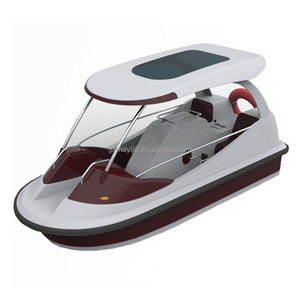 New design pedal boat Sea lake 304 stainless steel hardware FRP swan boat thick fiberglass pedal boat for sale