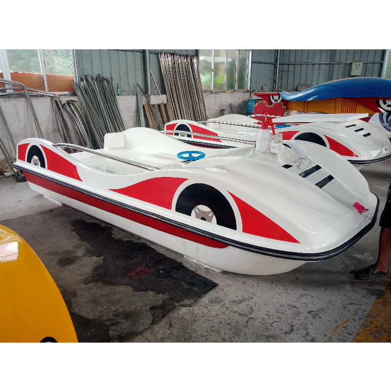 pedal boat with slide for adults and kids water park resort hotel slide pedal bike amusement boat electric boat factory