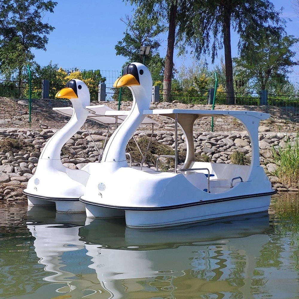 Low price Water amusement park fiberglass used swan pedal boats for sale water play equipment factory