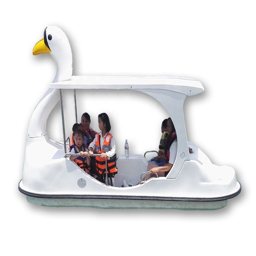 Pedal boat 4 seat fiberglass electric boat Water play equipment water pedal bike (M-076)