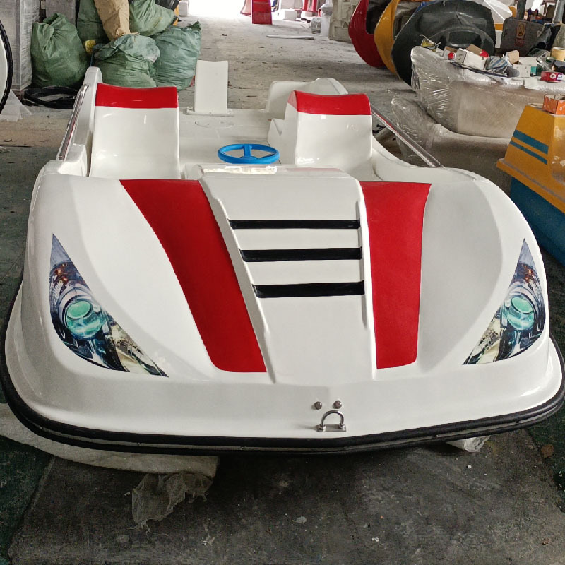 pedal boat with slide for adults and kids water park resort hotel slide pedal bike amusement boat electric boat factory