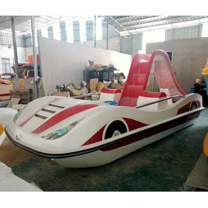 pedal boat with slide for adults and kids water park resort hotel slide pedal bike amusement boat electric boat factory