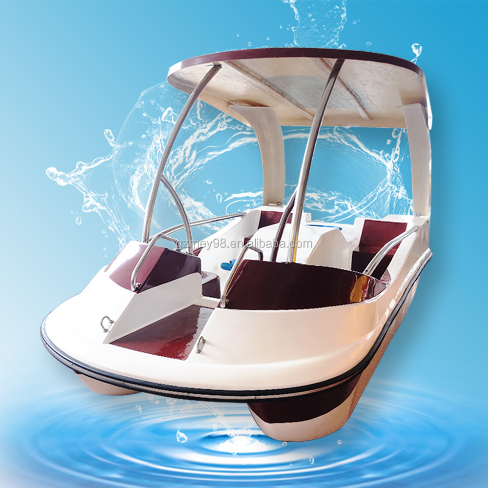 New design pedal boat Sea lake 304 stainless steel hardware FRP swan boat thick fiberglass pedal boat for sale