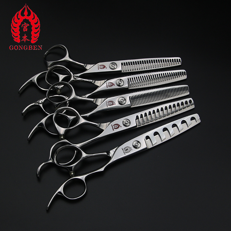 GONG BEN Wholesale High Quality Professional Sharp Japanese 440c Alloy Barber Cutting Hair Scissors for removable blades