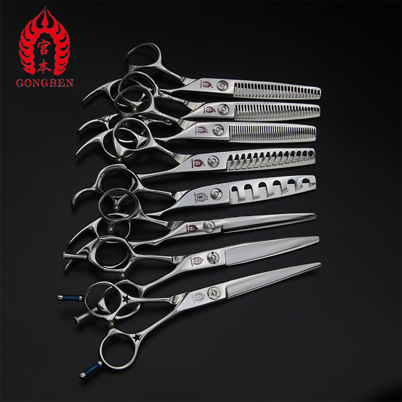 GONG BEN Wholesale High Quality Professional Sharp Japanese 440c Alloy Barber Cutting Hair Scissors for removable blades