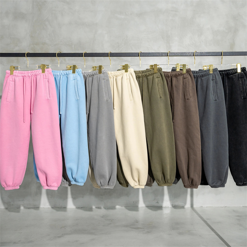 Street Wear Heavyweight Custom Logo Print Plain Blank Cotton Polyester Oversized Men Joggers Sweatpants