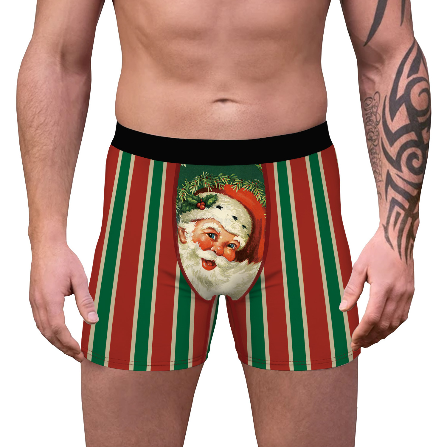 Christmas Nighty Ssexy Underwear Men Boys Teen Cute Boxer Brief Slip