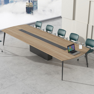 Free Custom 10 Seater Modern Office Furniture Wooden Office Meeting Room Office Conference Tables And Chairs