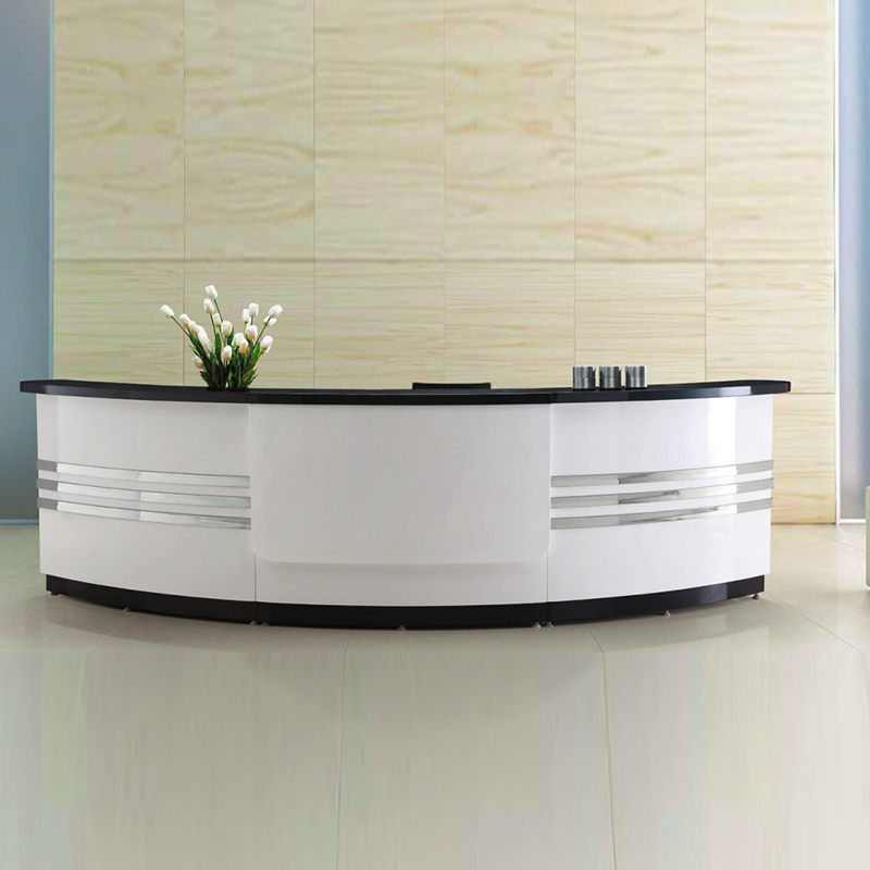 Luxury Round White Office Reception Desk Modern Hotel Salon Furniture Reception Desk For Hospital