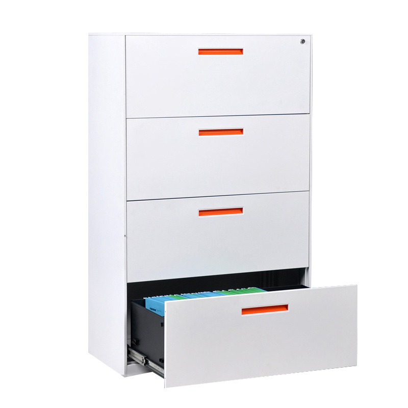 MIGE metal 4 drawer vertical locking lateral file cabinet for depot office