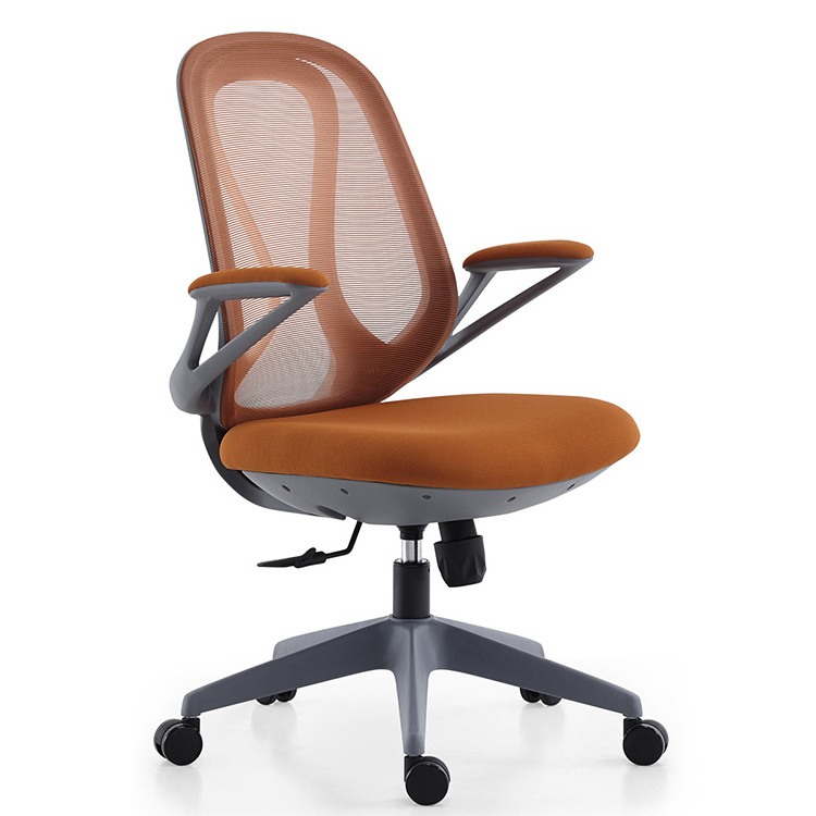 Medium Back Moulded Parts Swivel Mesh Office Chair with Armrests