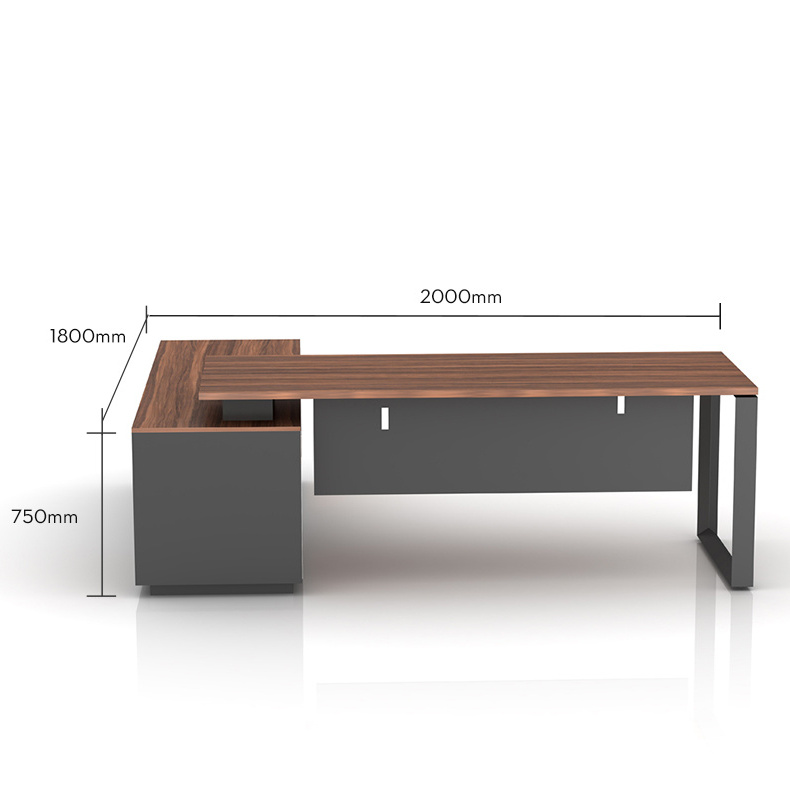 Modern director office table cheap I shape wooden ceo boss luxury office furniture l shape executive desk