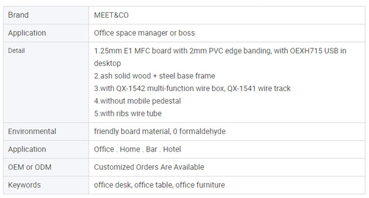 2023 Wooden office furniture desk modern boss table luxury executive ceo office desk for sale