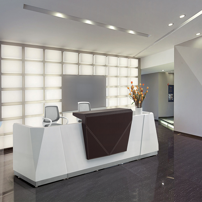 Luxury Round White Office Reception Desk Modern Hotel Salon Furniture Reception Desk For Hospital