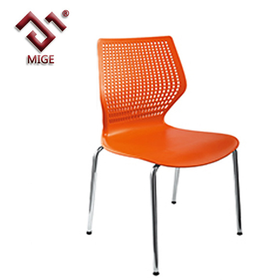 Metal Legs plastic chair with steel frame