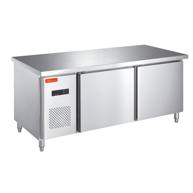 Stainless Steel Kitchen Equipment 1.8M Worktable Kitchen Freezer / Double Temperature Fridge