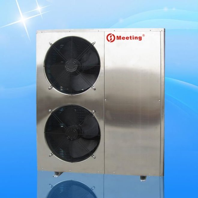 Meeting Heat Pump for Air to Water Heating and cooling used in Hotels offices Showering Sauna Spa and pools with MD30D