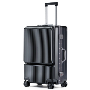 Wholesale front open trunk men's and women's trolley cases 20 "24 boarding sturdy and thickened 26 password travel cases