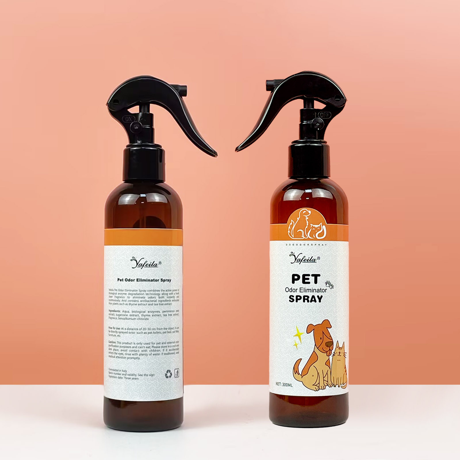 Customized fragrance not irritating pet carpet bathroom smoke odor deodorant spray for cats and dogs