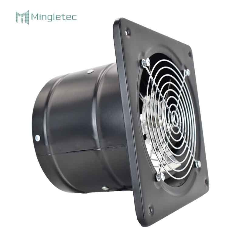 200mm 250mm 300mm Low Noise Ventilating Commercial Kitchen Bathroom wall mounted Black Exhaust Fan