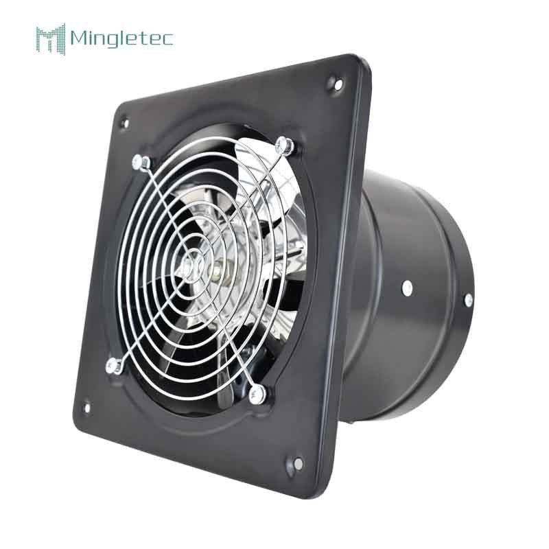 200mm 250mm 300mm Low Noise Ventilating Commercial Kitchen Bathroom wall mounted Black Exhaust Fan