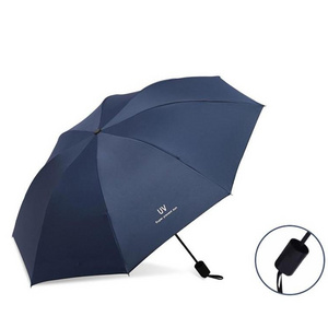 UV Black Coating Unisex, Portable 3 Fold Auto Open And Close Sun Rain Umbrella/