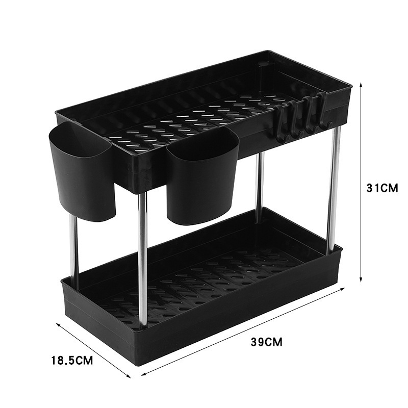 Under Sink Organizers and, Storage for Kitchen Multi-Purpose 2 Tier Bathroom Sink Organizer Under Cabinet with Hook/