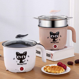 Mini Small Power Electric, Cooker Student Dormitory Boiled Pot Stainless Steel 1.8L Timer Function Rice Cooker Electric Hot Pot/