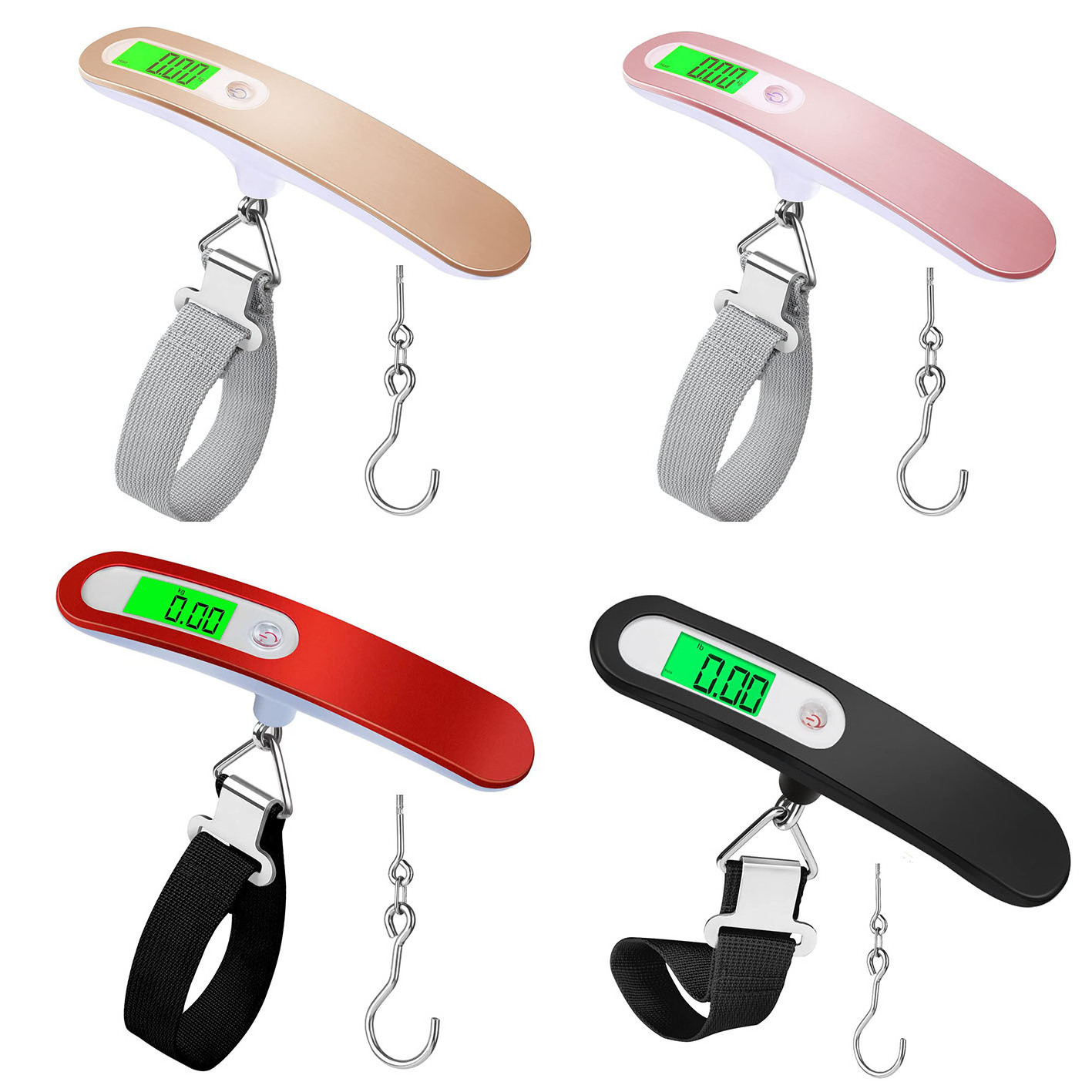 Stainless steel Lcd display, Hanging Suitcase Weighing Portable Travel 110lb 50kg Weight Electronic Digital Luggage Scale/