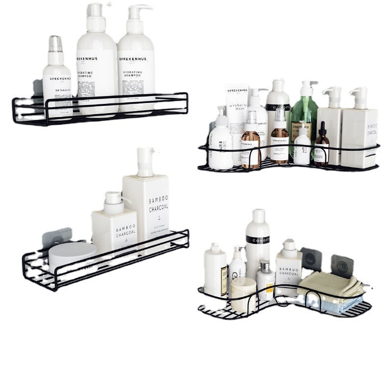 Wall Mounted Storage Organizer, Adhesive Shower Caddy Bathroom Corner Shelf/