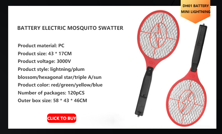 Rechargeable Pest Control Bug, Zapper Fly Swatter Mosquito Racket Mosquito Bat/