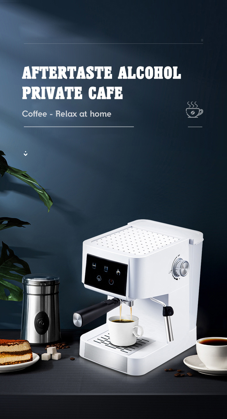 Cappuccino Latte Milk Foam Frother Automatic Steam Pipe Espresso Coffee Maker Machine For Home Use