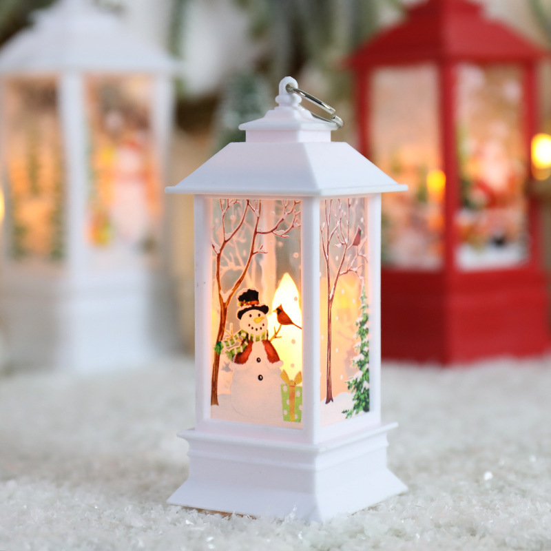 2023 Christmas Decoration Hanging, Prop Led Candles Light Santa claus elk snowman Lantern Flame Lamp Party Supplies/