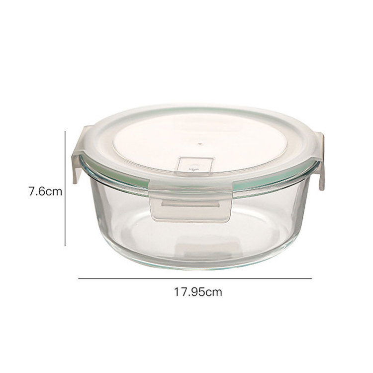 Locking Lids Freezer Oven, Safe Rectangle Round food Glass Food Storage Lunch Containers glass lunch box/