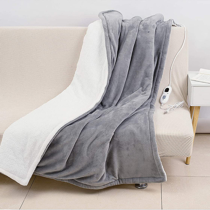 Custom Soft Washable Heated Throw Blanket Electric Heated Blanket for Winter