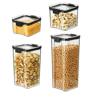 Crystal Clear Cereal Food, Storage Set Pantry Organization Plastic Container Storage Airtight Food Storage Container Sets/