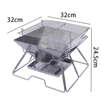 Folding Charcoal Stove Campfire, Grill Stove Portable Outdoor Home Camping Wood Stove For Hiking Travel Picnic Bbq/