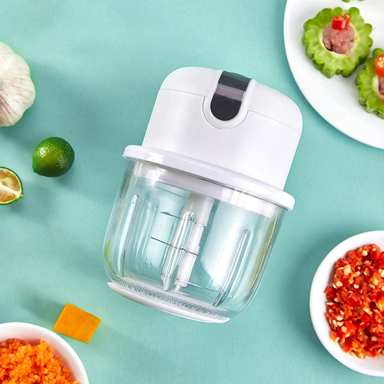 Mini Electric Meat Fruit, Onion Salad Vegetable Garlic Chopper Waterproof USB Portable Electric Garlic Chopper Garlic Chopper/