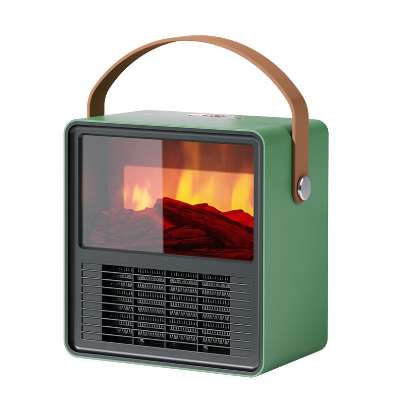 Freestanding home Decorative flame, Portable tabletop steel small electric fireplace heater/