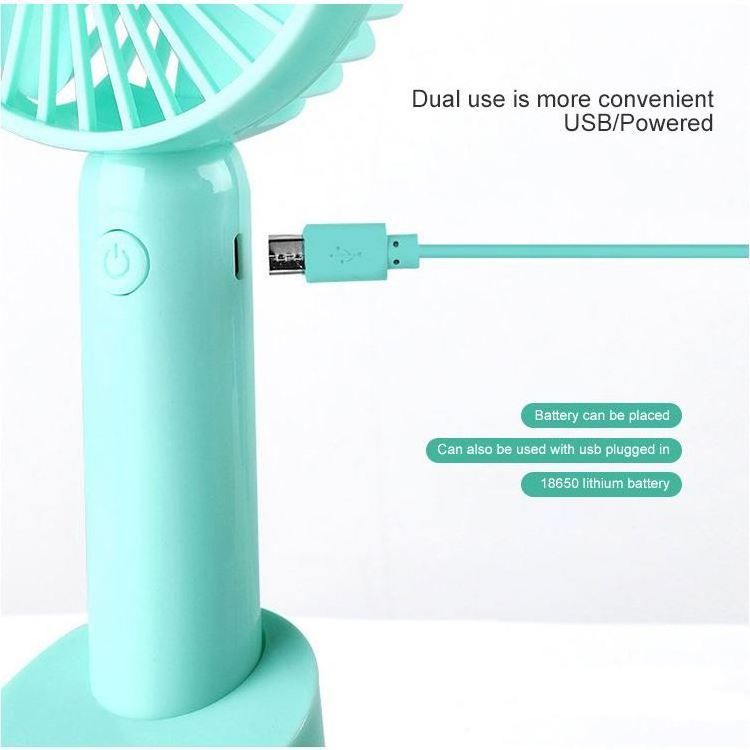 3 Modes for Home, Office Travel Outdoor Mini Handheld Fan Portable Rechargeable Battery Operated Cooling Desktop Fan with Base/