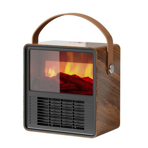 Portable room mini modern, 3d realistic flame effect fireplace fan heater 1500w plug intrical Heater/